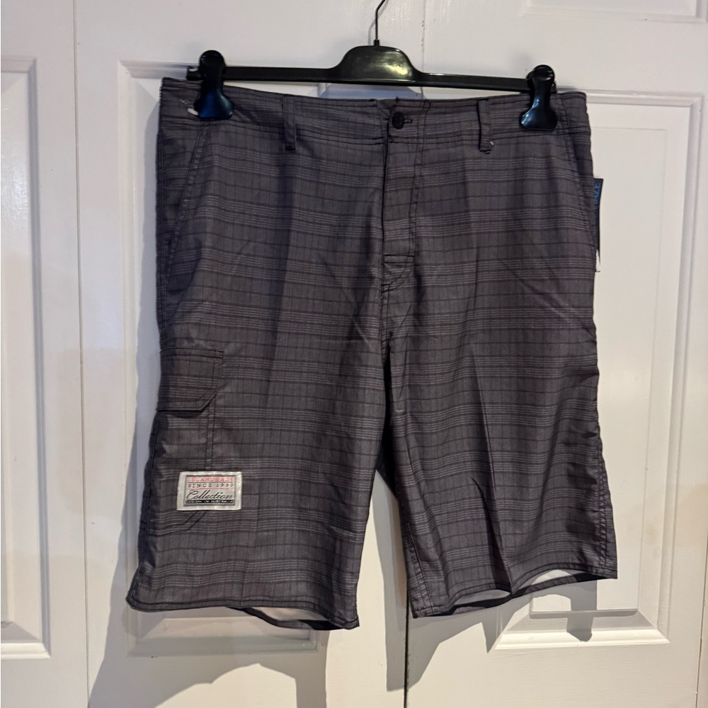 Islandhaze Gray Cargo Shorts with Functional Design